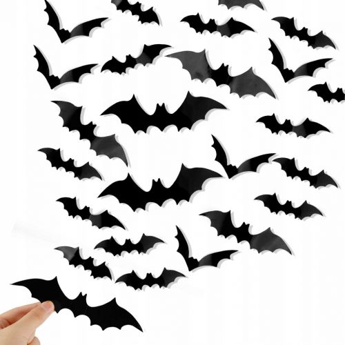  Adesivo da parete 3D pipistrello di Halloween da 56 pezzi