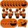  Set grande di piatti, tazze, tovaglioli, cannucce, zucca di Halloween, 40 pz