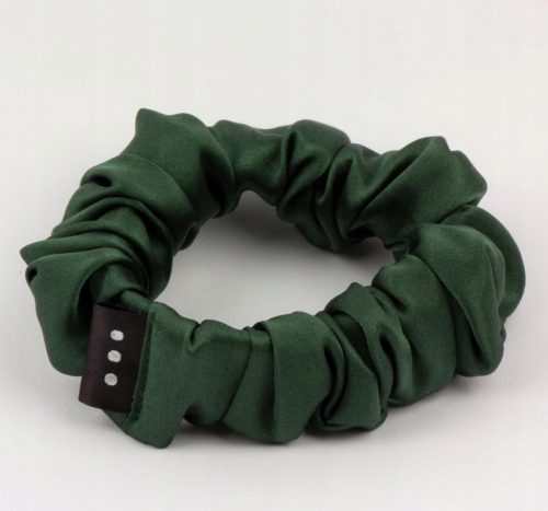  GOMMA PER SCRUNCHIE SETA VERDE MUSCHIO MINI PICCOLA VERDE BOTTIGLIA