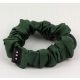  GOMMA PER SCRUNCHIE SETA VERDE MUSCHIO MINI PICCOLA VERDE BOTTIGLIA