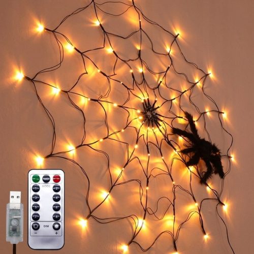  LAMPADA SPIDER WEB 80 LED HALLOWEEN SPIDER CON TELECOMANDO