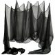  RETE NERA HALLOWEEN SPAVENTOSA DECORAZIONE GIARDINO ESTERNO 215 X 500