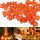  GHIRLANDA LUMINOSA 80LED LAMPADE FOGLIE ACERO DECORAZIONI AUTUNNO HALLOWEEN XL