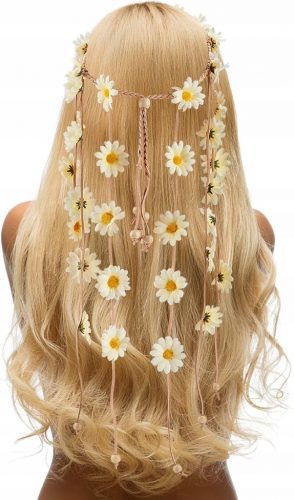  Fascia floreale fascia per capelli con fiori di girasole corona boho, K