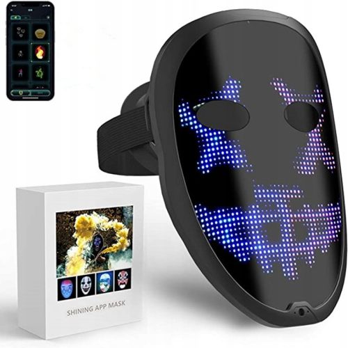  Maschera cosplay di Halloween a LED programmabile