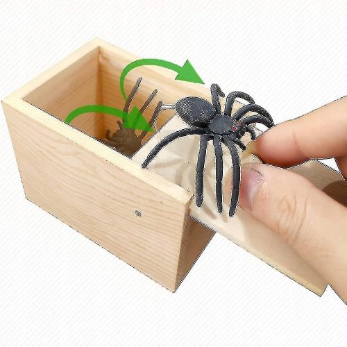  Prank Spider Surprise Box Ragno di gomma per spaventare e scherzare