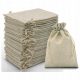  Sacchetti di iuta 10x14 cm lino naturale riutilizzabili con coulisse regalo gioielli