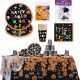  Stoviglie Decorative Usa E Getta Per Halloween Set da 42 pz