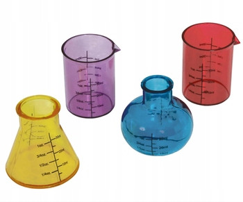  Provetta per bicchieri in plastica da laboratorio 30ml x4