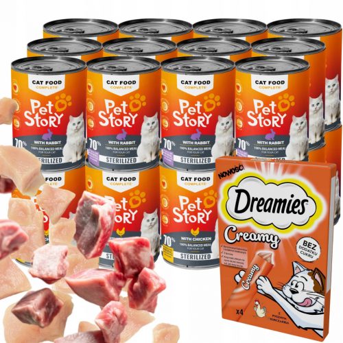  PETSTORY Alimento umido per gatti sterilizzati Pollo 400g