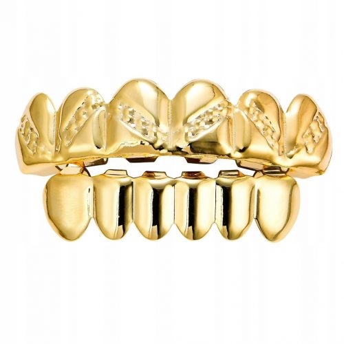  Griglie per denti Sovrapposizioni di denti Rapper Gold 18K