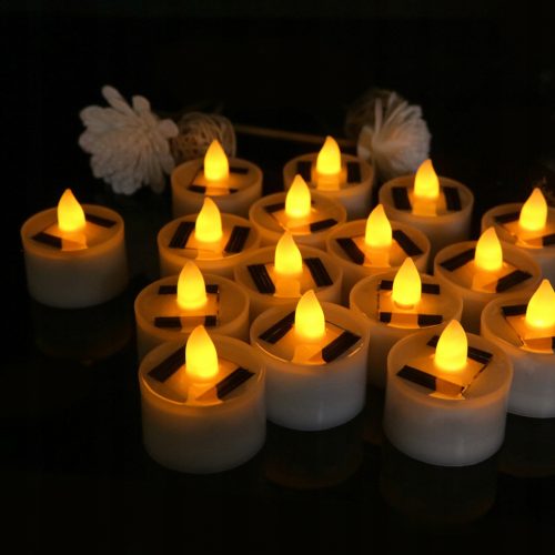  Candele decorative a LED elettroniche solari con candele