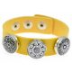  Bracciale modulare 3x occhielli a moschettone SNAP QUALSIASI DISEGNO SELEZIONATO giallo