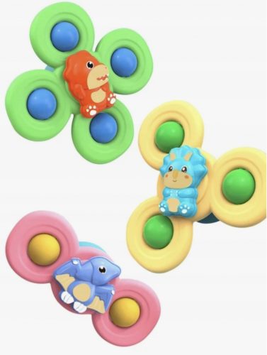  Fidget Spinner con ventosa, Giocattolo da Bagno Sensoriale - Dinosauri 3