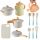  SET CUCINA GRANDE PER BAMBINI PENTOLE PIATTI CUCCHIAI ACCESSORI DA CUCINA