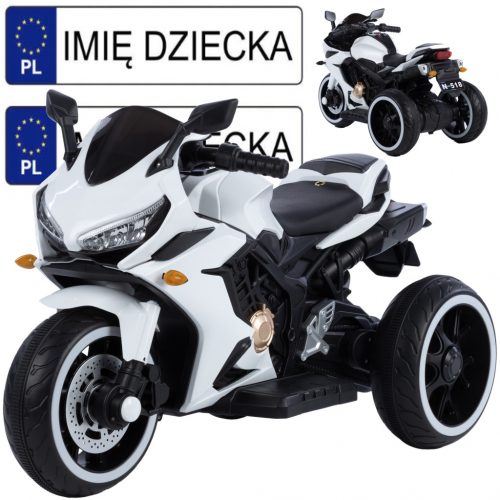  MOTOR Motocicletta a batteria per bambini, 2x motori LED MP3