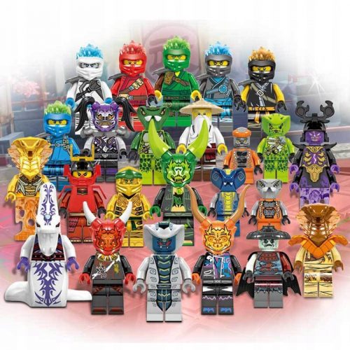  BLOCCHI NINJAGO MINI FIGURINE NINJA SET DA 24 PEZZI