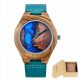  OROLOGIO DA DONNA IN LEGNO BOBO BIRD T74-1 ELEGANTE QUADRANTE IN RESINA E LEGNO