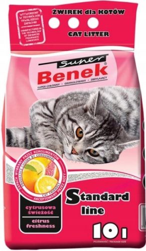  Lettiera in bentonite arancione Super Benek 10 l