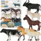  6x20 cm! ANIMALI DA COMPAGNIA GRANDI FIGURINE CAVALLO CAPRA MUCCA PECORA ASINO TORO