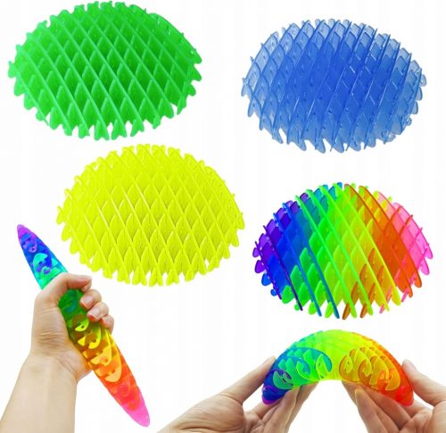  Fidget Worm Giocattolo antistress Verme morfotico Set di 4 giocattoli