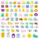  72 PEZZI DI GIOCATTOLI MOCHI SQUISHY FIDGET