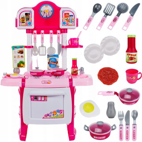  CUCINA CON OROLOGIO PER BAMBINI FORNO ACCESSORI FORNO POSATE PENTOLE