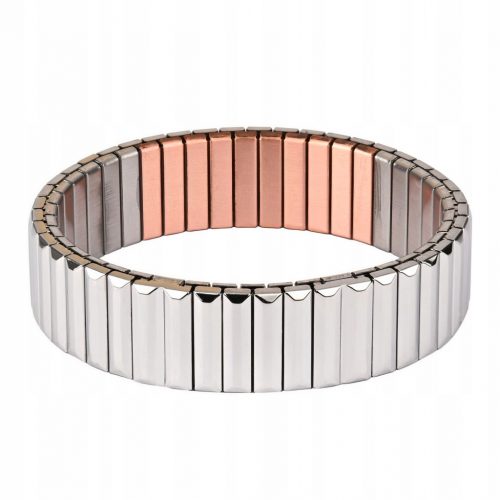  Bracciale magnetico ampio e flessibile da donna con rame e acciaio