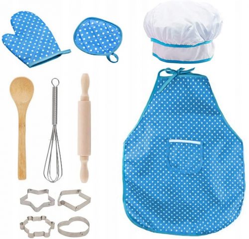  Grembiule per Bambini Set Cuoco Accessori 8in1