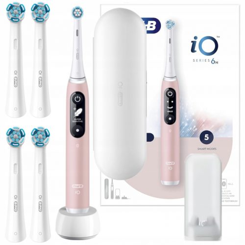  Spazzolino magnetico Oral-B iO Series 6 sabbia rosa + punte