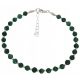  BRACCIALE IN ARGENTO 925 CON MALACHITE SFACCETTATA