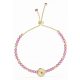  Bracciale Guess Arm Party Heart da donna, rosa, cristalli, acciaio, taglia S