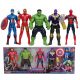  5 AVENGERS THANOS SPIDERMAN IRON CAPITANO AMERICA HULK THOR FIGURE