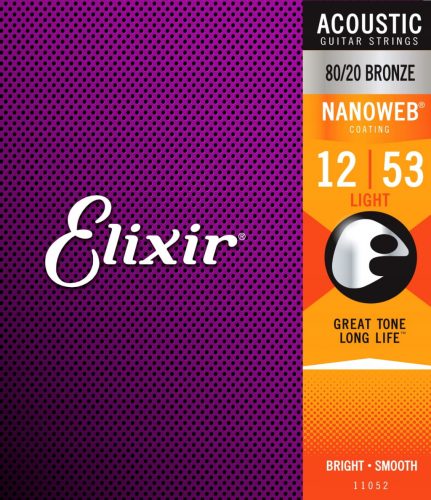  Elixir NanoWeb 80/20 Corde di bronzo 12-53 (11052)