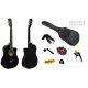  CHITARRA ELETTROCLASSICA 4/4 MONTANA CEQ NERA LUCIDO + ACCESSORI - SET