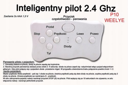  Controllo remoto con tecnologia WEELYE da 2,4 Ghz