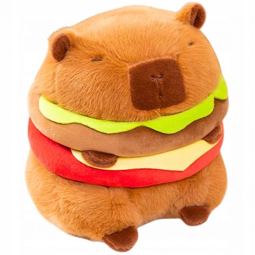  CAPYBARA MASCOT HAMBURGER GRANDE PELUCHE CAPYBARA GIOCATTOLO 30CM