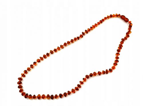  COLLANA IN AMBRA COGNAC BAROCCA