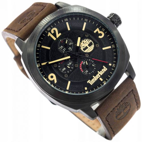  OROLOGIO UOMO TIMBERLAND TDWGF9001801 GUELPH-Z MARRONE SUL CINTURINO DATA