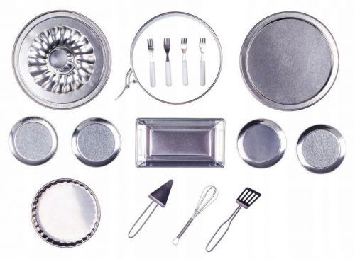  Set pasticceria, stampi in acciaio inox, 15 pezzi