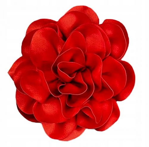  Spilla/spilla Fiore grande in raso Rosso 15 cm / 2962