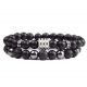  SET BRACCIALI DA UOMO 2IN1 PIETRA ONICE EMATITE LEGGE ACCIAIO 316L