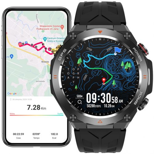  Orologio da uomo JG Smart JGR-01 Smartwatch GPS da uomo Polacco Chiamate del menu