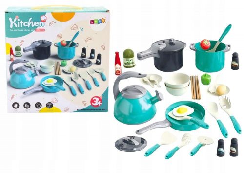  Little Chef Set Pentole Piatti Prodotti Alimentari 33 El