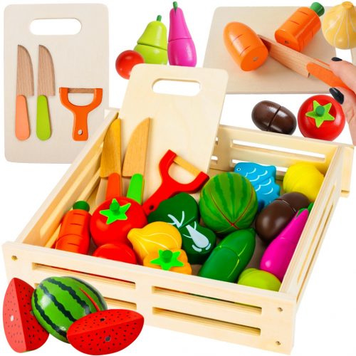  Tagliare verdure, frutta in legno, magnete XXL