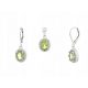  PARURE IN ARGENTO RODIATO, PERIDOTTO COL+WIS, NATURALE