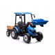  TRATTORE TRATTORE A BATTERIA VEICOLO CON RIMORCHIO HERCULES BLU 24V