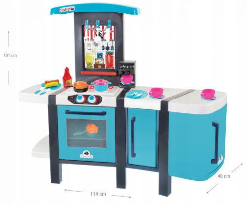  MEGA LARGE Cucina per bambini 101 cm con moduli macchina da caffè e 28 accessori