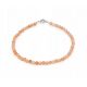  Bracciale, SUNSTONE naturale, palline sfaccettate, argento 3 mm