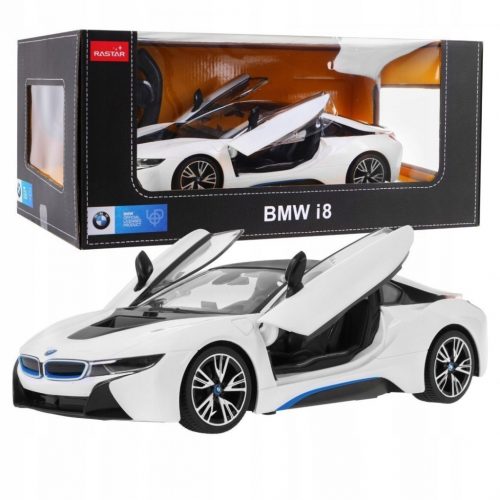  BMW i8 bianco modello RASTAR 1:14 Auto telecomandata + telecomando da 2,4 GHz